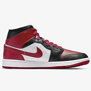 Nike Air Jordan 1 ホワイト/ブラック/レッド ナイキ エアジョーダン1 ミッド ホワイト/ブラック-ジムレッド
